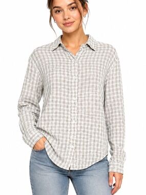 Abercrombie & Fitch Plaid Long Sleeve Button Down - Women’s S